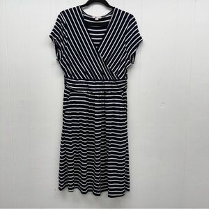 Boden Lola Navy Stripe Jersey Dress Size 12R